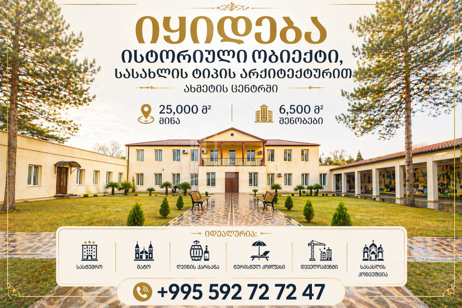 For Sale Chateau / Wine factory Commercial In Akhmeta