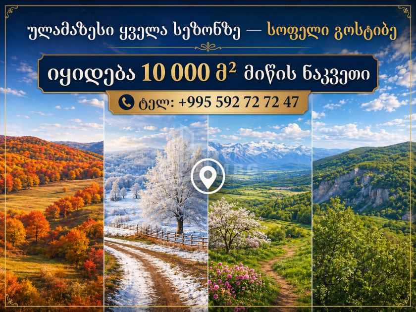 For Sale Country Land In Zemo Gostibe, Kaspi