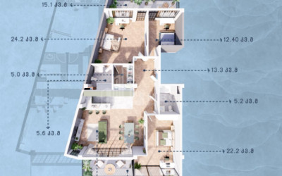 For Sale Flat In the Lisi, Tsatskhvebi Street, Saburtalo District