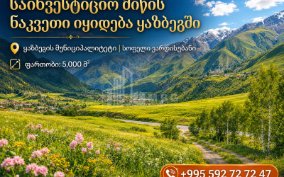 Продается Дачные Земля В Казбеги