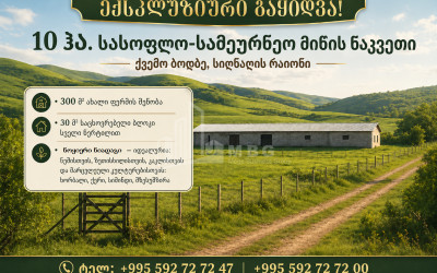 Продается Фермерские земли - Пастбища Земля В Квемо Бодбе, Сигнаgи